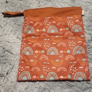 Rainbow Patterned Wet Bag Double Zippered Pocket